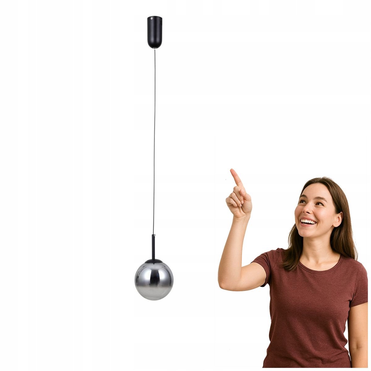 Zwarte LED Hanglamp 5W VELADA - Modern & Stijlvol