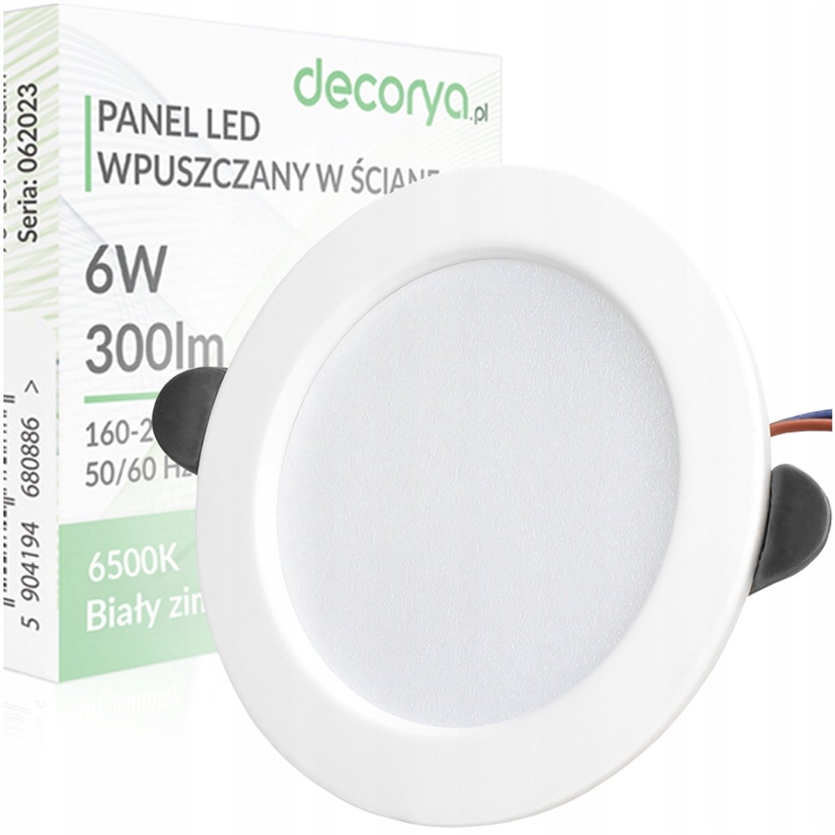 Ronde LED Plafondlamp Wit Koud Licht 6W 6500K Inbouw