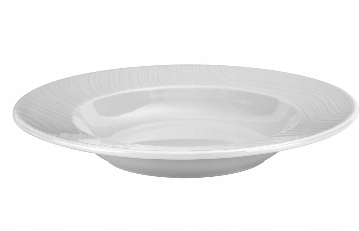 Diep bord River 22,5 cm wit gedecoreerd