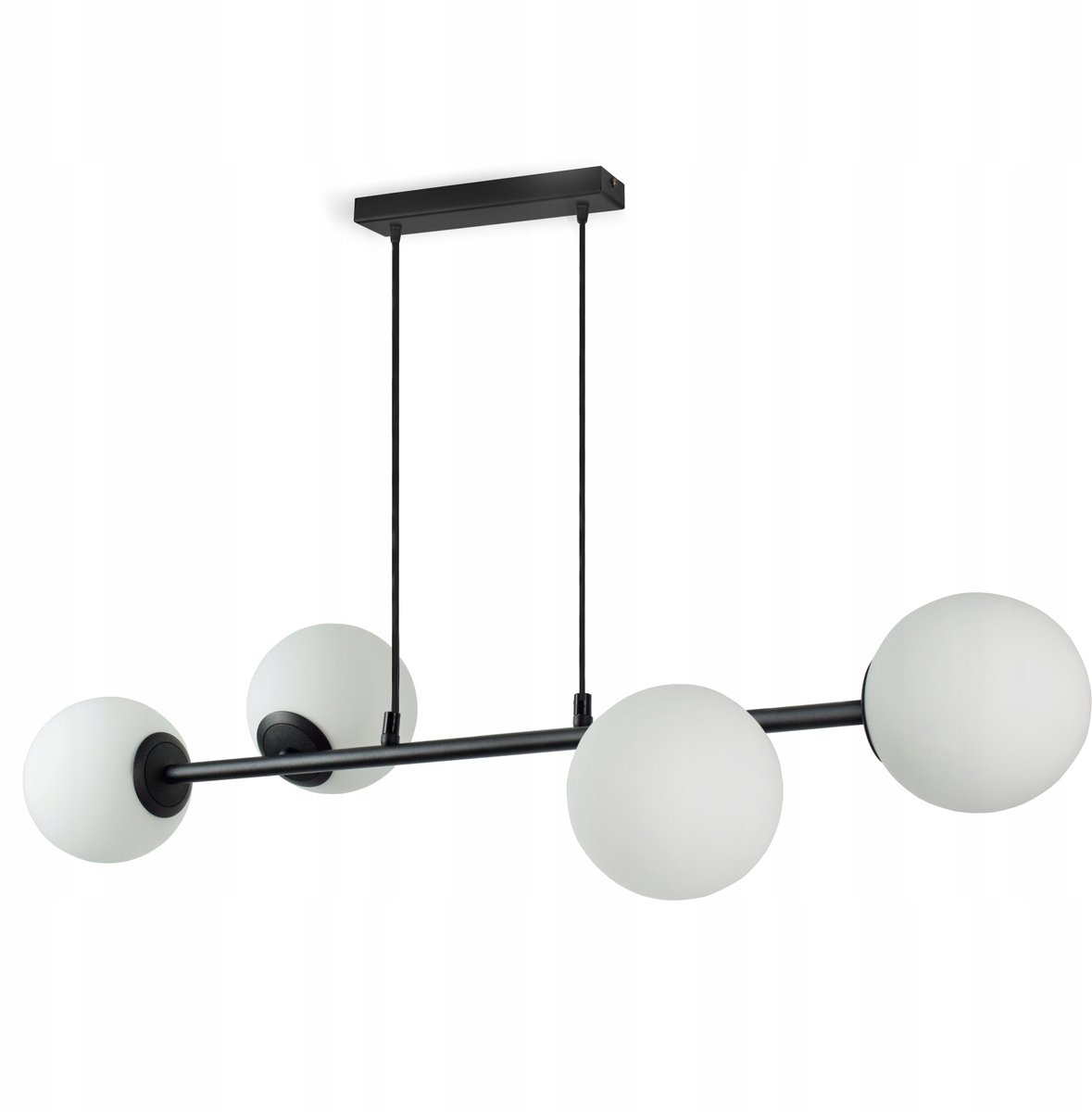 Hanglamp glazen bollen 4x G9 wit - stijlvolle plafondlamp
