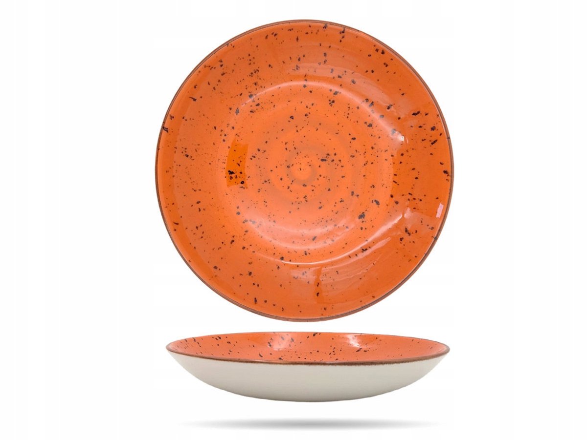 Diepe coupe schaal Dahlia 25 cm, oranje, Earth Colors Fine Dine