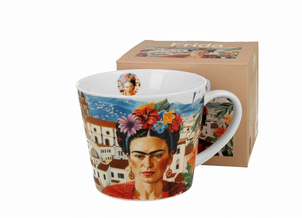 Duo Porseleinen Mok Mexican Art - Rood, 600ml