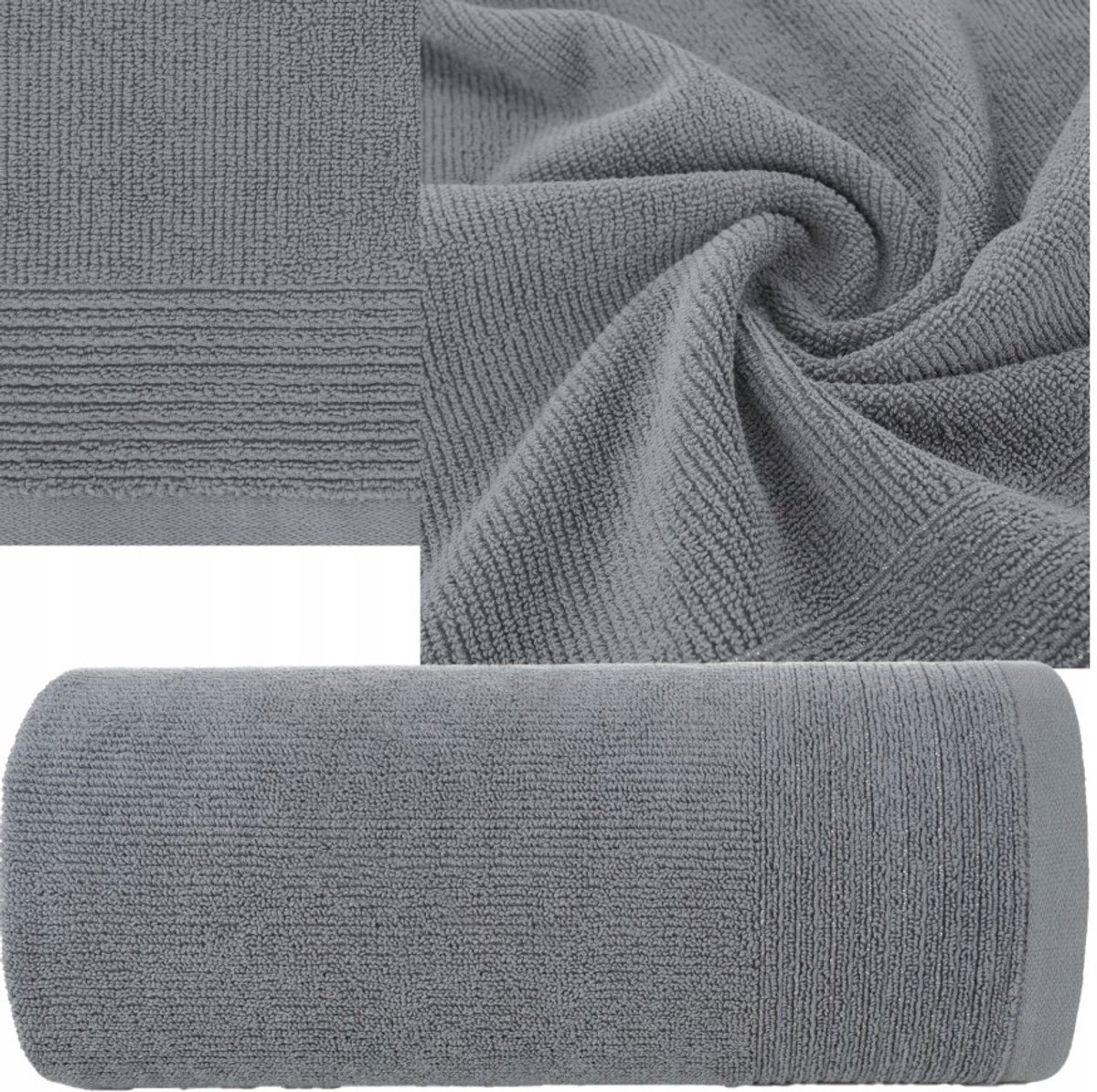 Luxe Katoenen Badhanddoek 70x140cm 500 gsm - Zilverkleurig