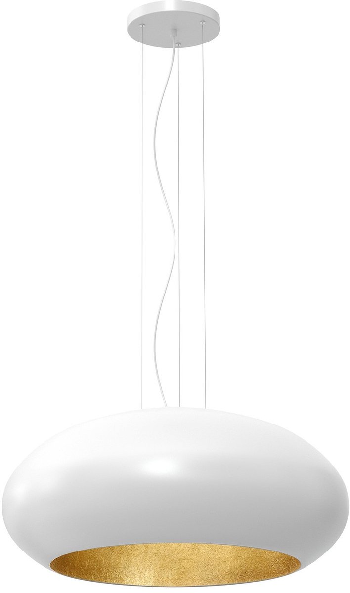 Luminex Compo Hanglamp Wit/Goud 1 Lichtpunt E27