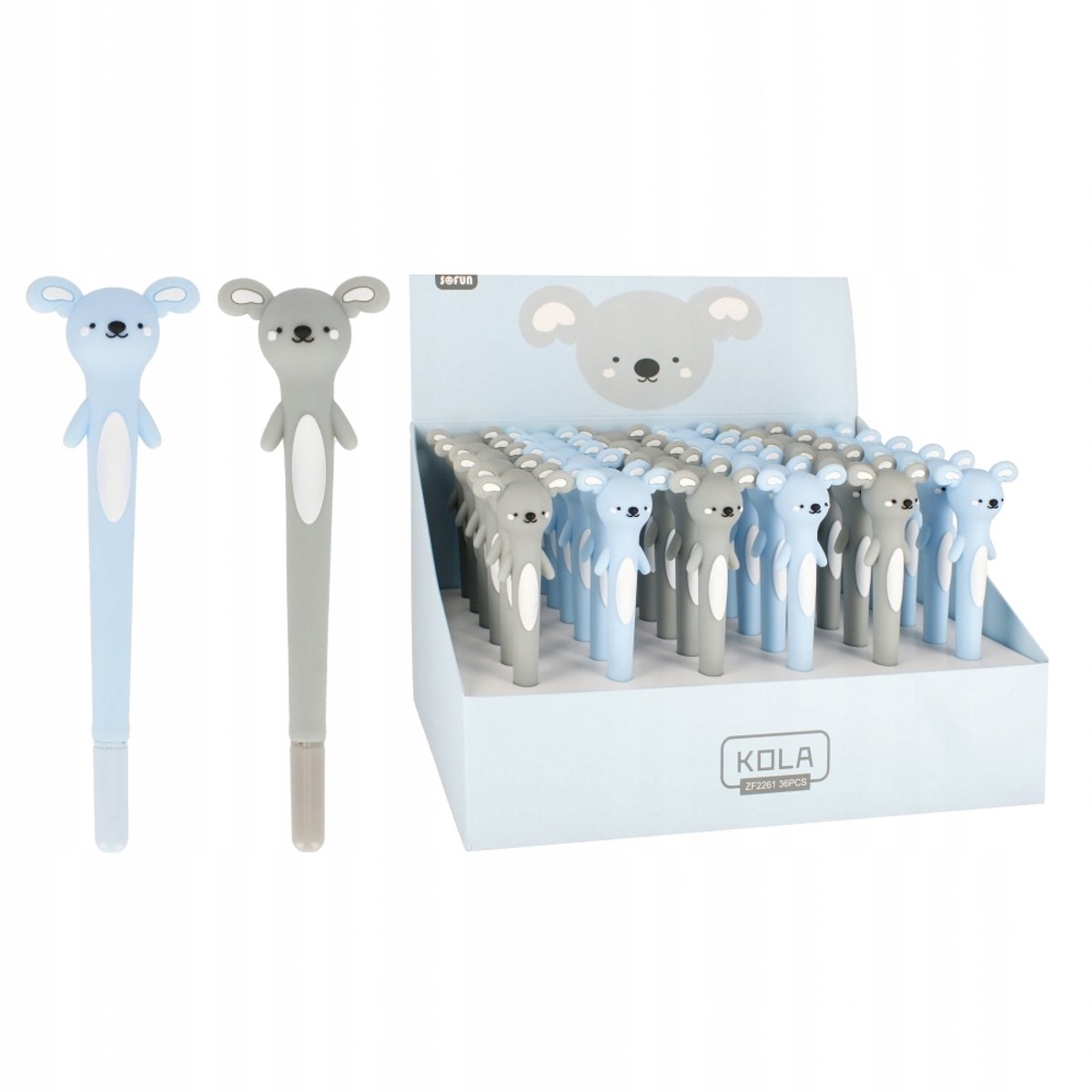 Koala Pen Met Dop Sluiting - Blauwe Inkt, 0.5mm