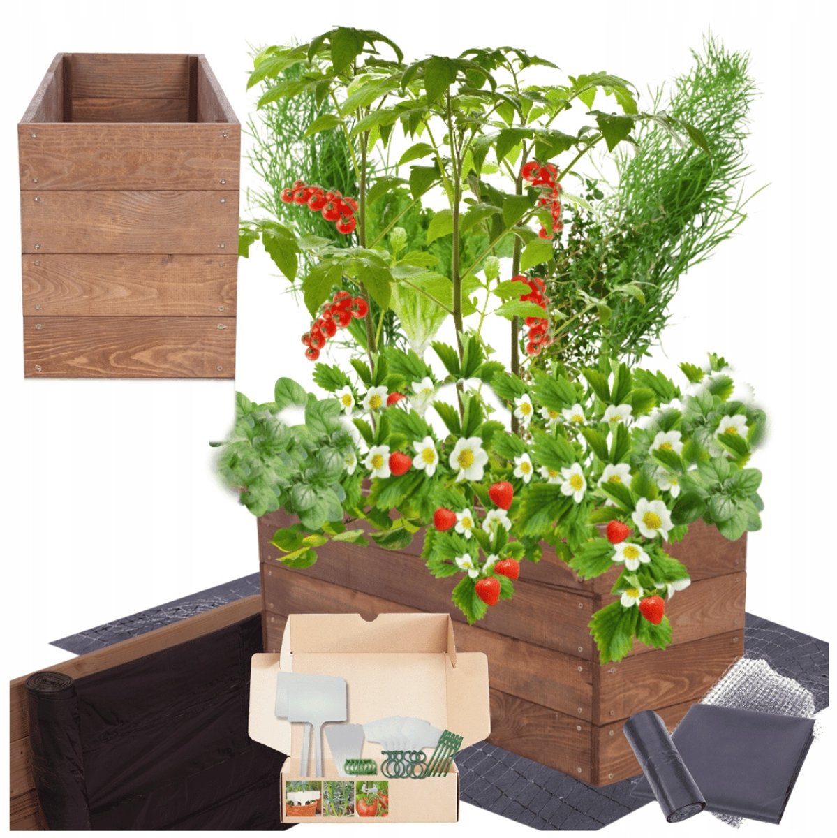 Houten Kweekbak voor Groenten & Kruiden - 103x36x30 cm