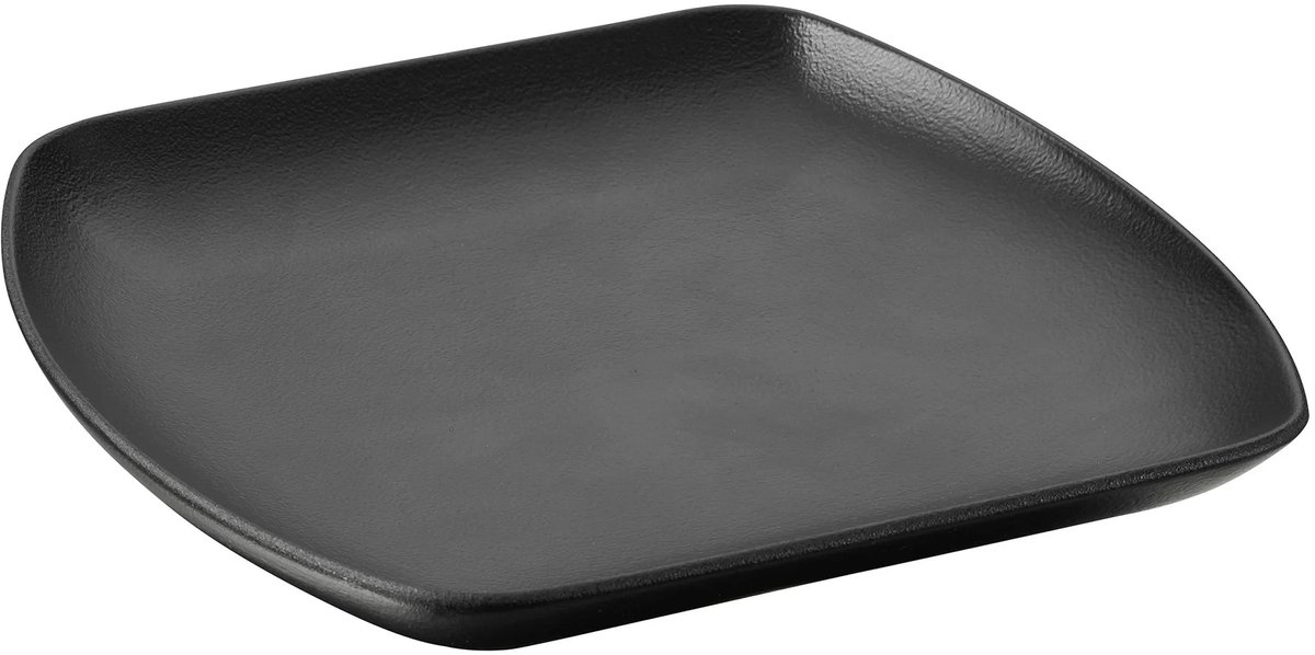 Revol Club Plat Vierkant 20,8x20cm Zwart - Professionele Porseleinen Schotel
