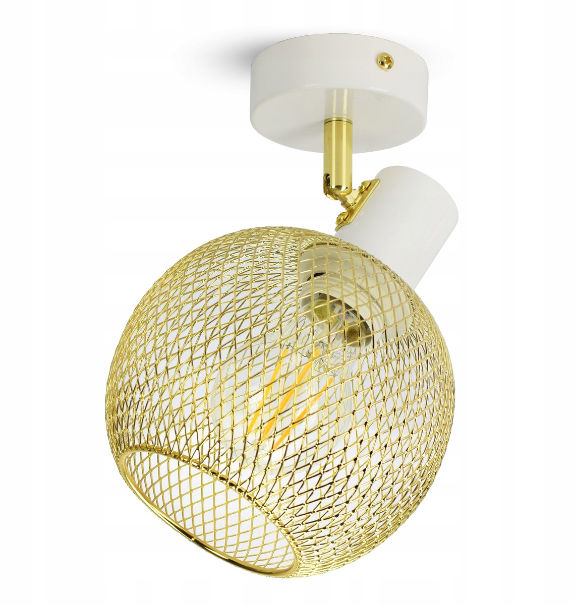 Merkloze Plafondlamp Goud Globe E27 LED Verstelbaar