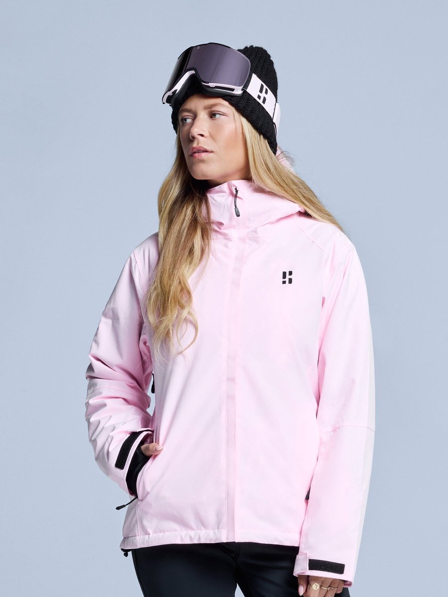 POEDERBAAS arctic 2l insulated jacket women Ski jack dames Roze