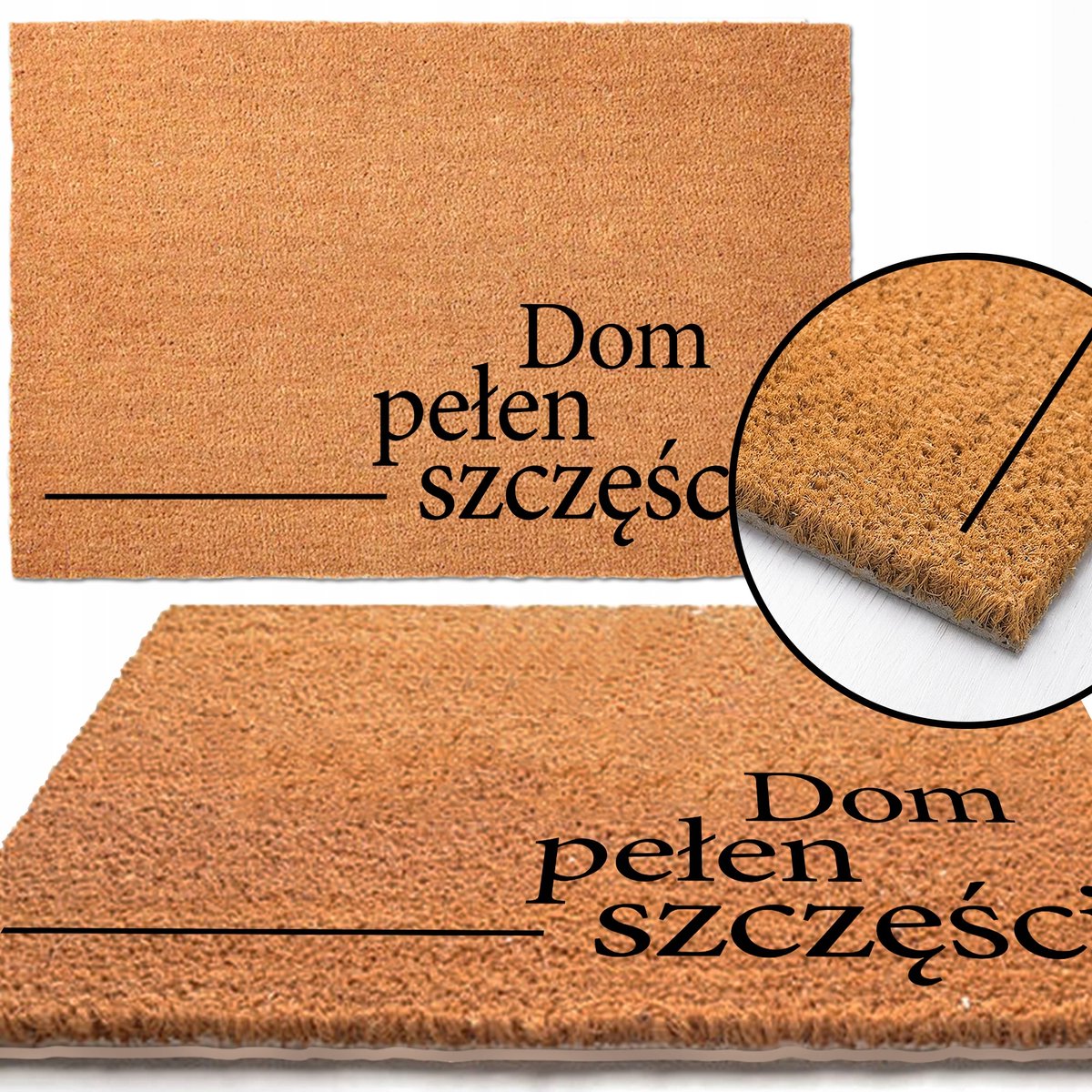 Kokosmat Deurmat 40x60cm - Praktisch & Decoratief met Opdruk