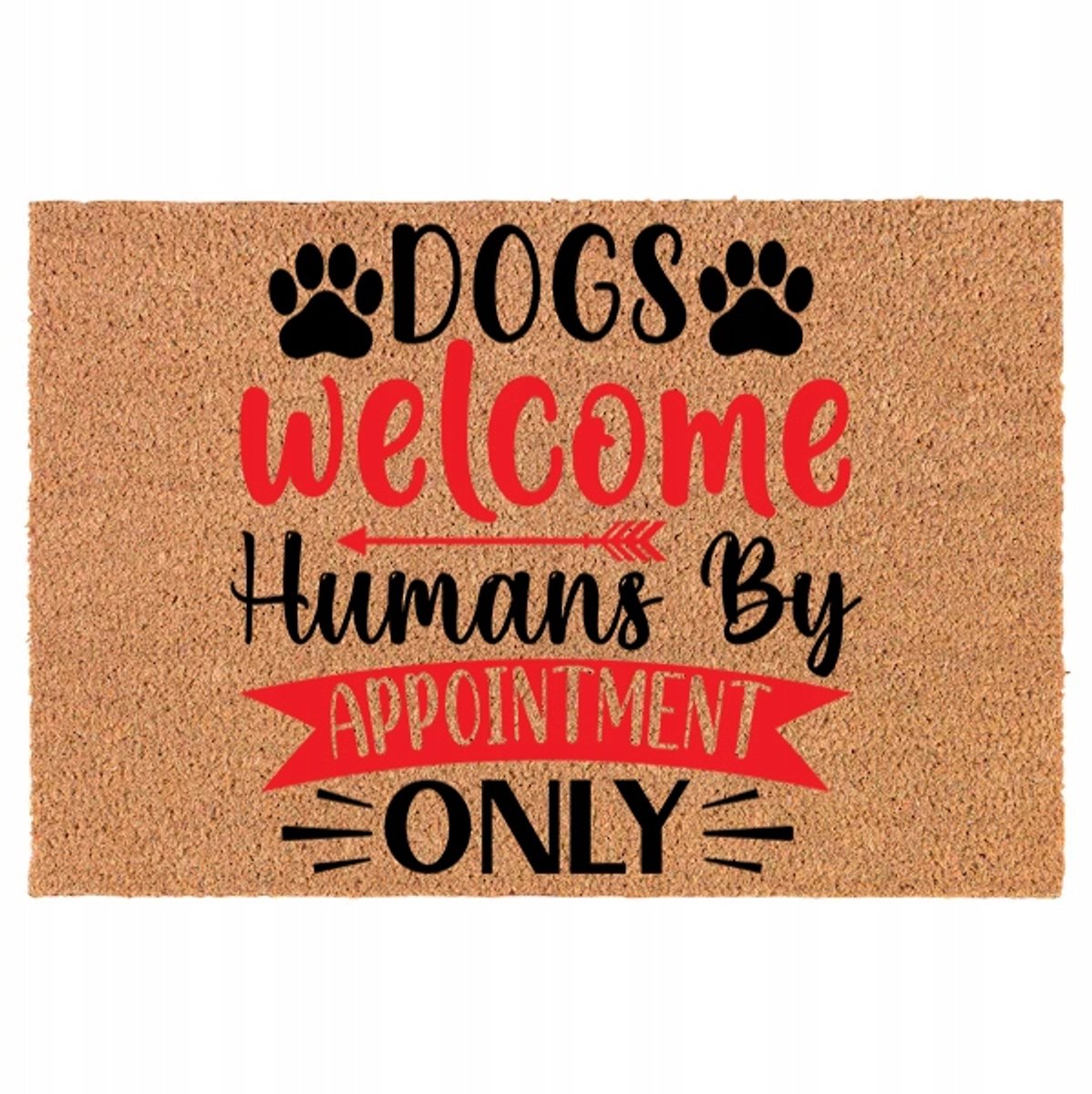 Kokosmat 40x60 cm - Welkom met Honden & Mensen - Antislip