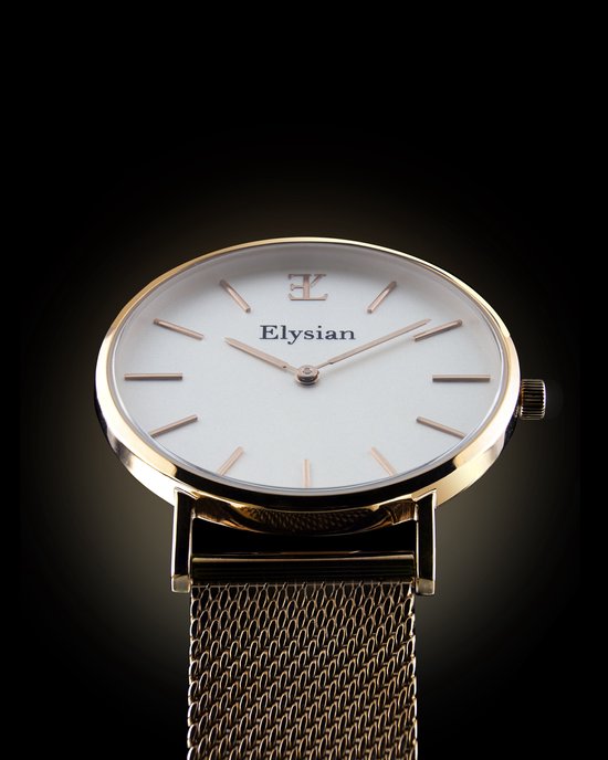 Montre Femme Elysian - Couleur or rose - Maille - ELY01220 - Acier inoxydable - Ø 36mm