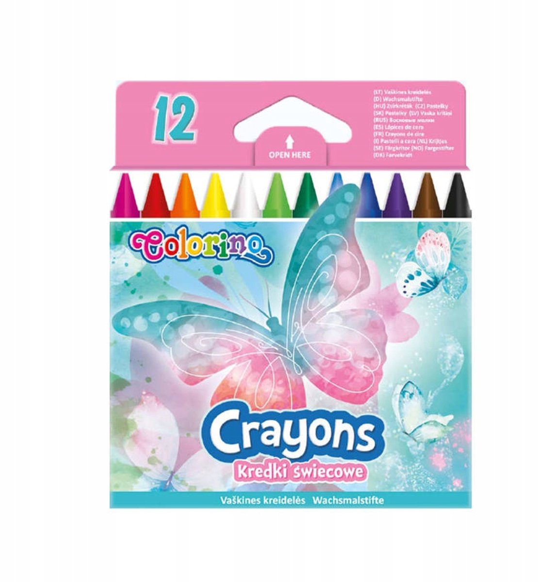 Colorino Wasco Krijtjes 12 Kleuren Dreams - Ideaal voor Kinderen