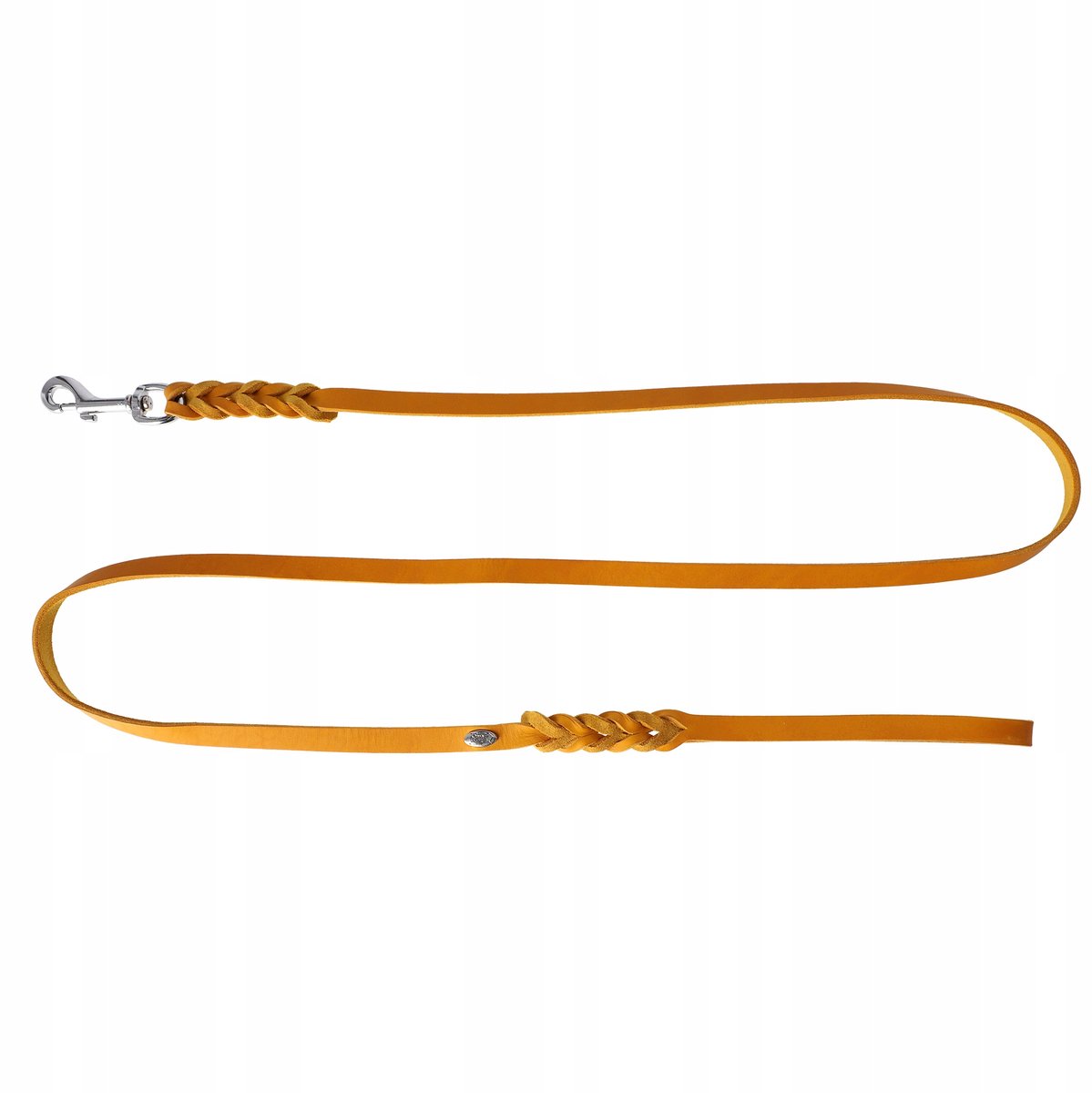 Dingo Leren Hondensnoer CURRY 1.5x180cm - Natuurlijk Leer