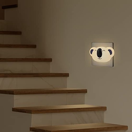 Nachtlampje Kinderen met Schemersensor - 2 Stuks LED Wandlamp voor Hal en Trap — afbeelding 4