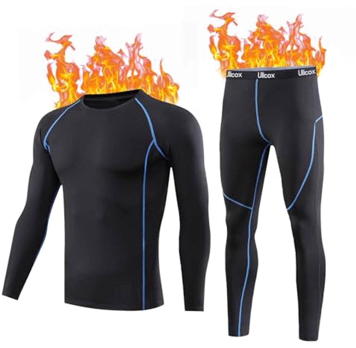 Functioneel Thermo-ondergoed voor Heren - Warm en Ademend Ski-ondergoed (Maat S-2XL)