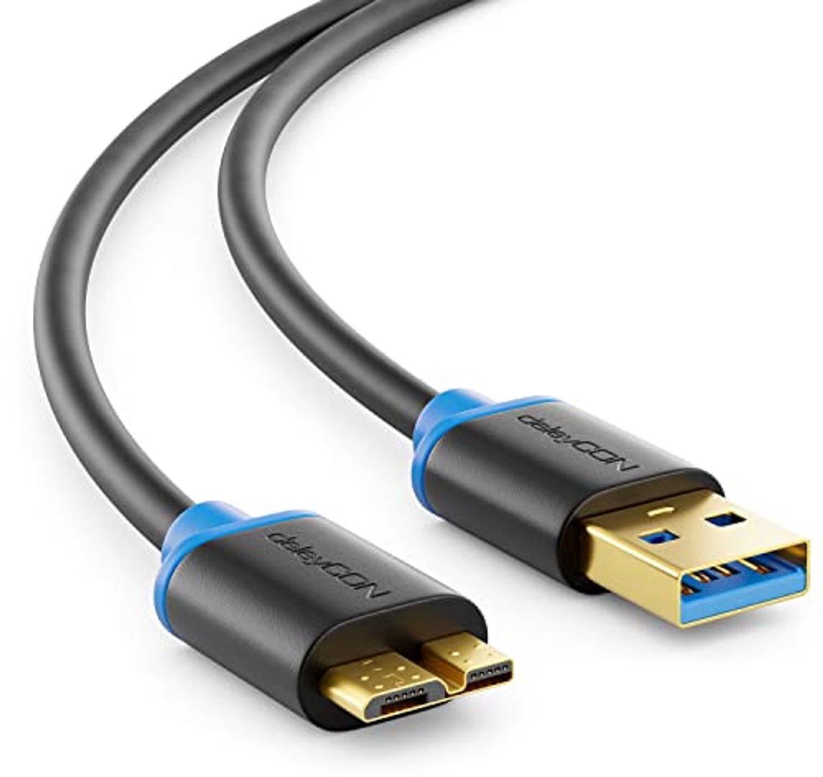 Image of 1m Micro USB 3.0 Datakabel tot 5 Gbit/s voor Smartphones, Tablets en Externe Harde Schijven