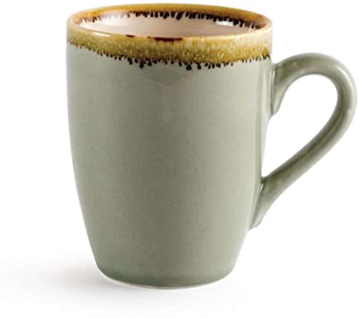 Porcelain Oven Mug 340ml Green (Set of 6)