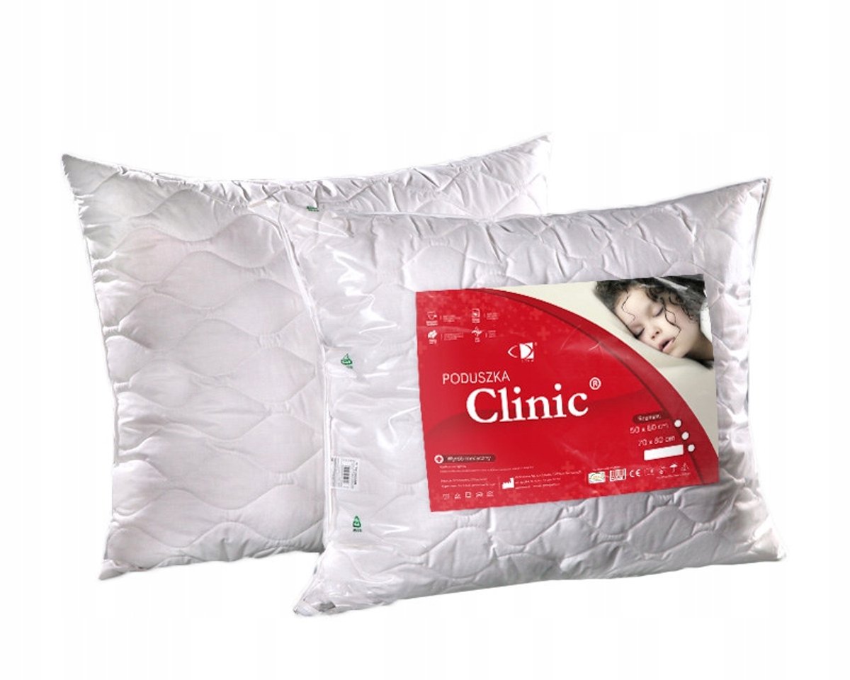 Anti-allergisch Kussen Clinic 40x40cm Wit 250g - 50% Katoen