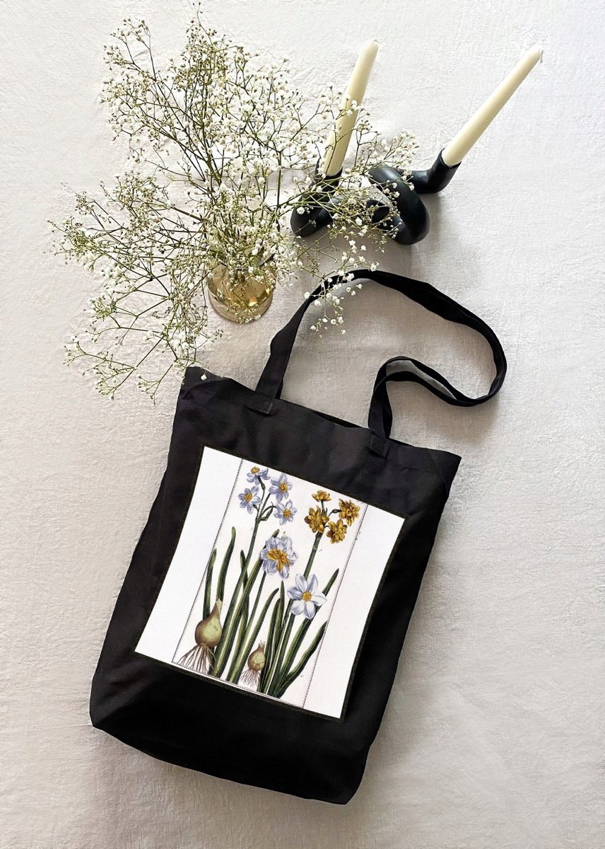 Shopper Tas met Narcis Print - Maria Sibylla Merian