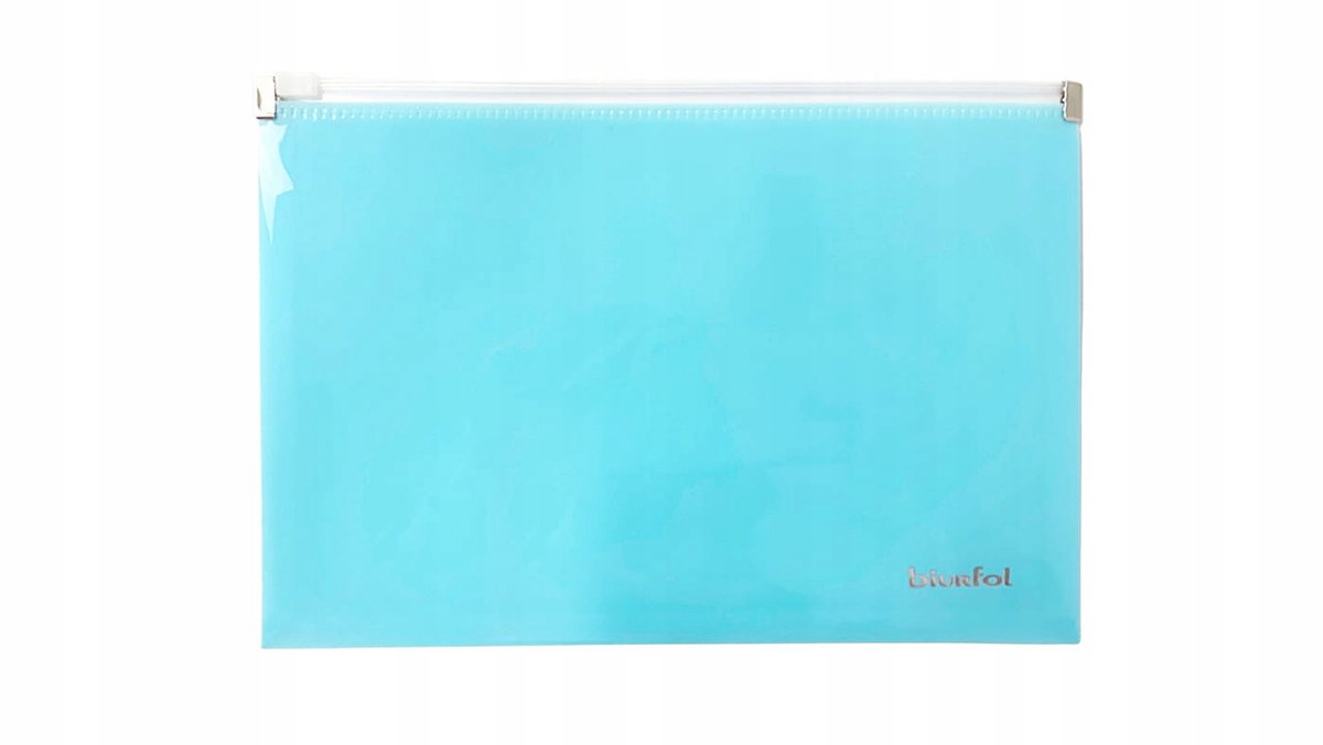 Biurfol Map A5 Pastel Blauw met Rits - PP Materiaal