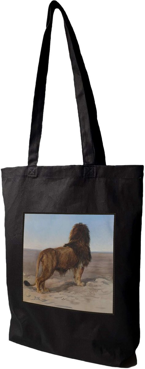Shopper Tas met Leeuw Print - Canvas, 38x41cm