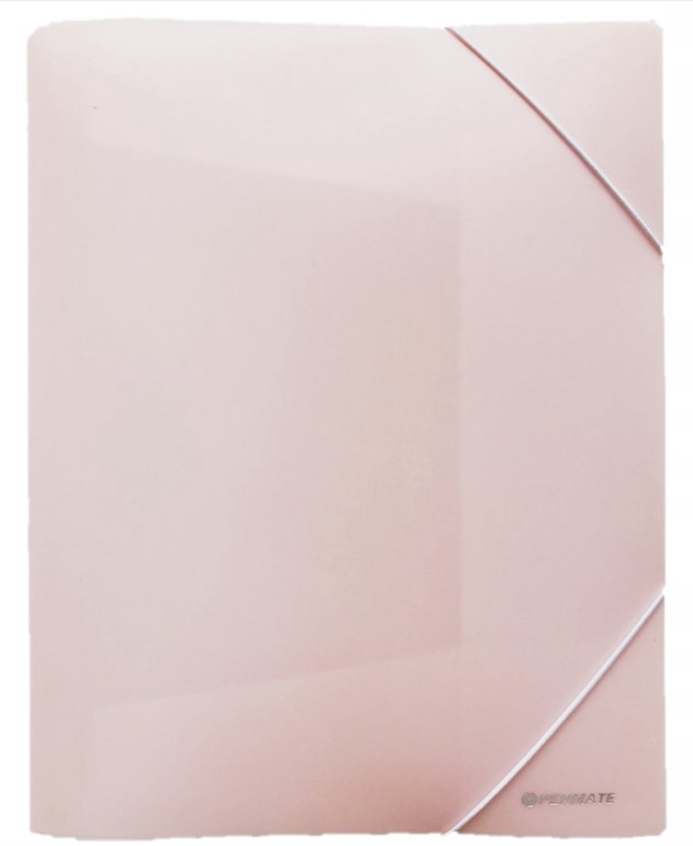 Penmate Pastel Zalm A4 Map met Elastiek PVC