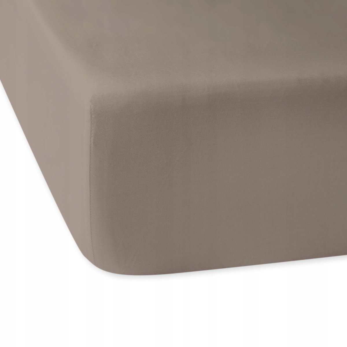 Satine Hoeslaken met Elastiek 140x200cm - Donker Beige Katoen