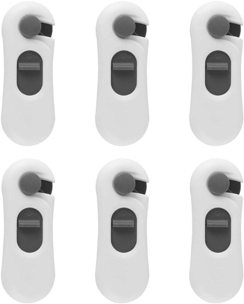 Image of 6-pack veilige kastsloten - Vriessloten voor koelkast en keukenkastlade - Eenvoudige installatie zonder gereedschap