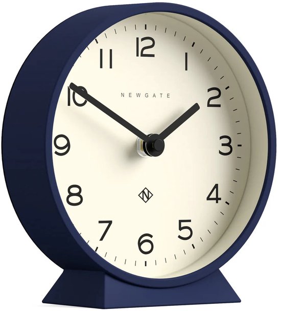 Stationsklok wandklok rood edelstaal 30471-360870 Hermle