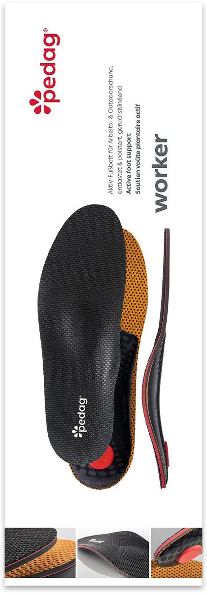 Pedag Worker | Inlegzolen voor werkschoenen | Schokabsorberend | Maat: 36 t/m 48