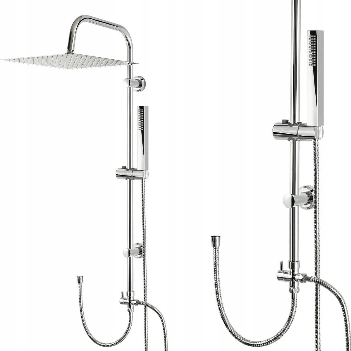 Douchekolom met 30cm Rainshower - INEA - Messing/RVS