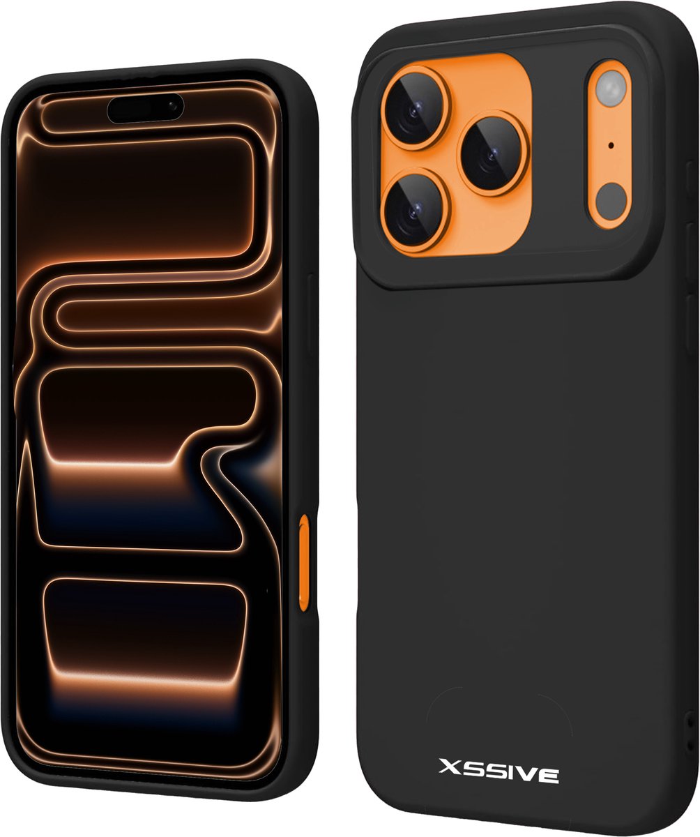 Xssive - Hoesje geschikt voor iPhone 17 Pro Max - Siliconen Case - Dun Hoesje - Zwart