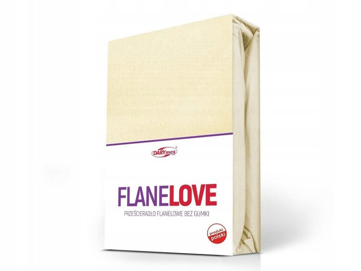 Het flanellen laken zonder elastiek 220x210 ecru