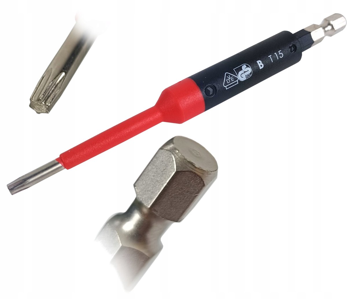 Felo Torx T15 VDE Schroevendraaier Bit 125mm 1/4" Geïsoleerd 1000V