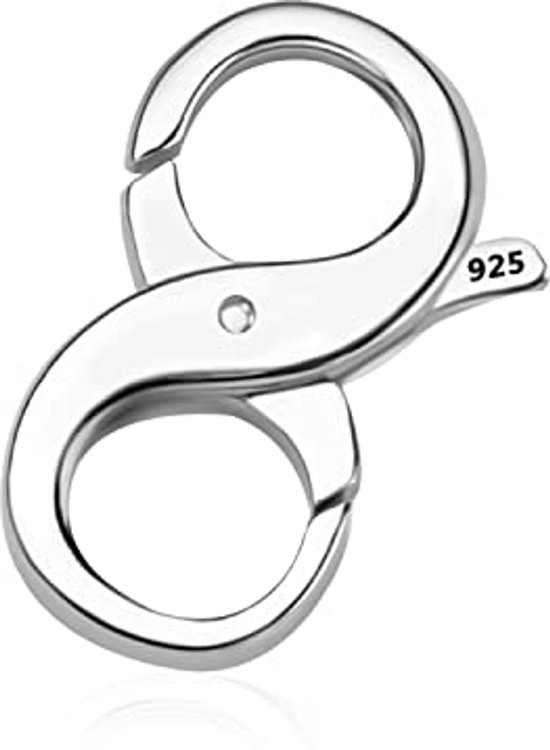 My-Bead dubbele Karabijnhaak 925 Sterling Zilver XS 19mm Basis Sluiting voor Armbanden en Kettingen DIY