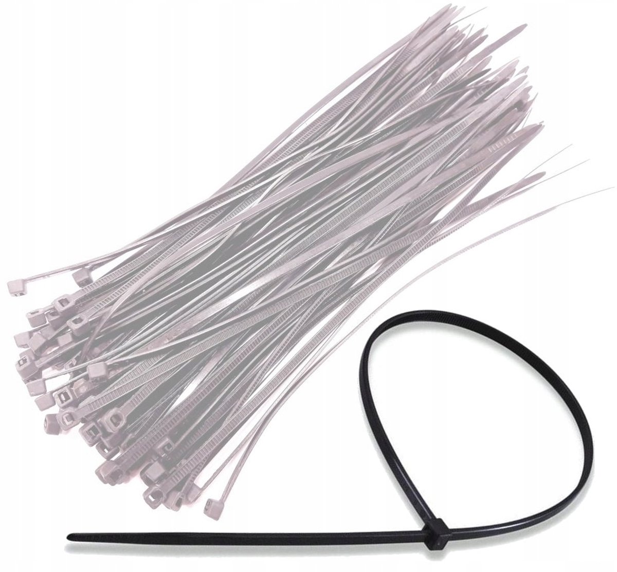 Zwarte UV-bestendige kabelbinders 450x4,8mm - 100 st