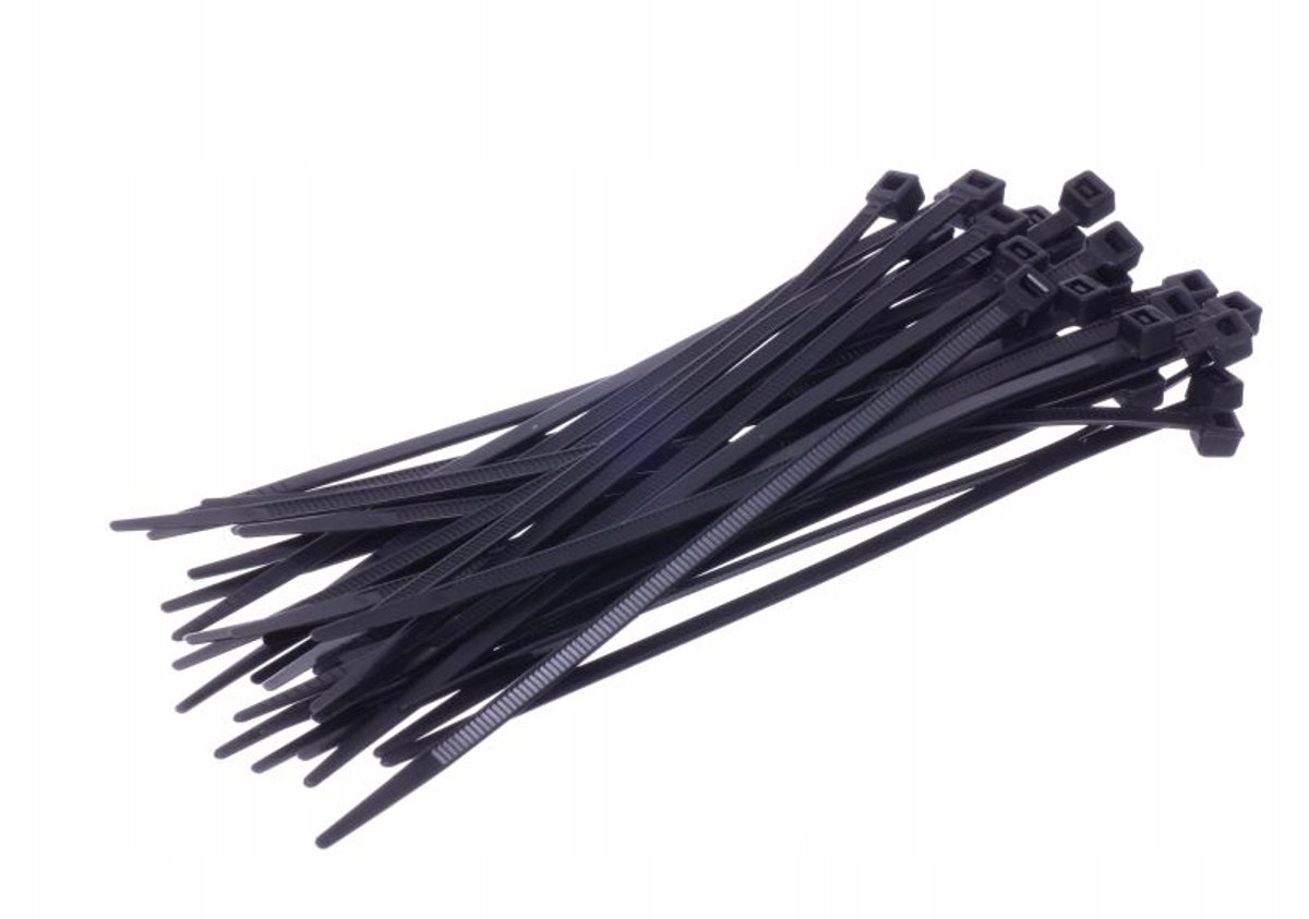 Kabelbinders 100 stuks, 2.5x140mm, UV-bestendig, Zwart