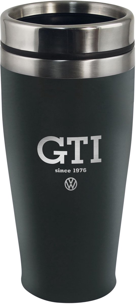 BRISA VW Collection – Volkswagen grote keramische koffie-thee-cappuccino-mok voor in de keuken in GTI-design (370 ml/GTI zwart)