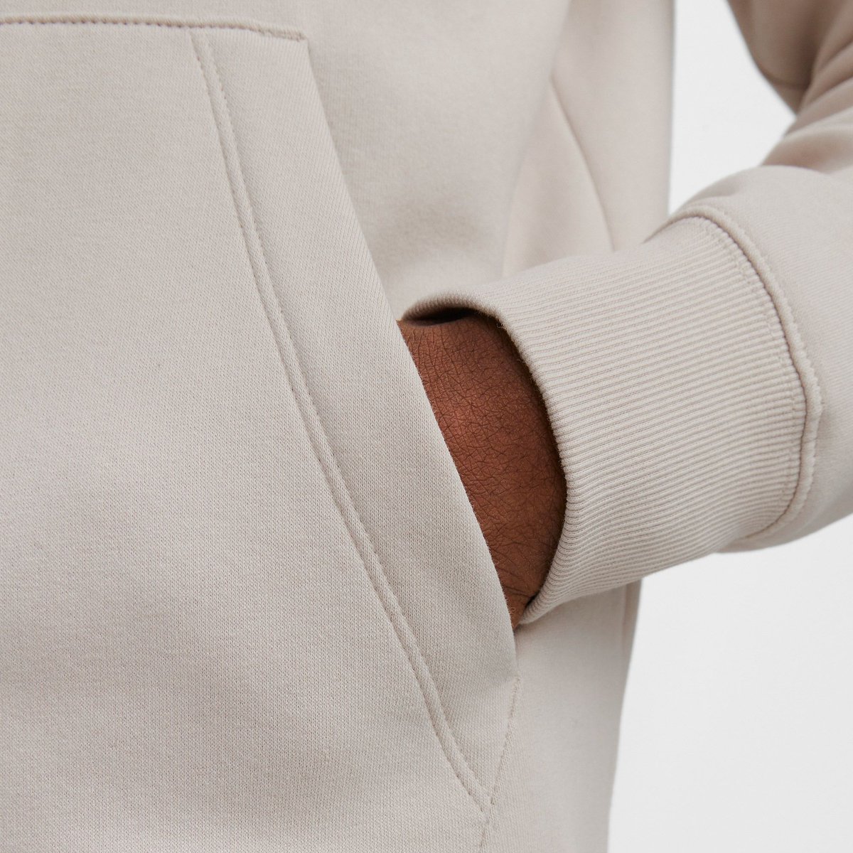 JACK & JONES Star jj sweat hood regular fit - heren hoodie katoenmengsel met capuchon - beige — afbeelding 7