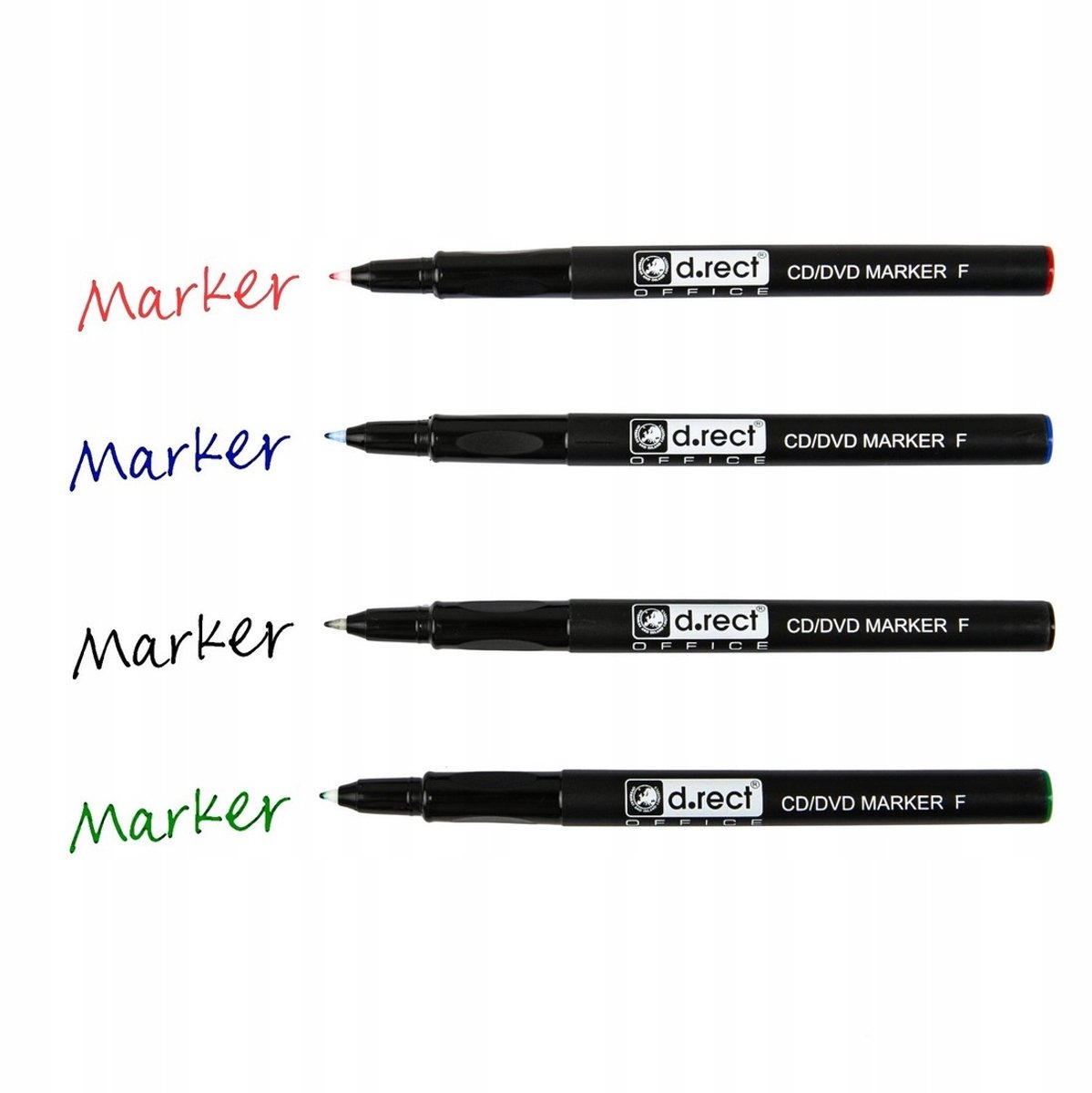 D.rect CD/DVD Markers Set - 4 Kleuren, 1mm Lijn