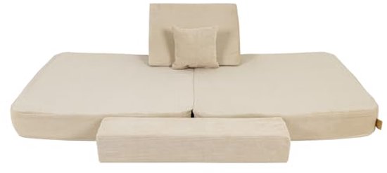 Kindersofa Corduroy - Gestoffeerde Meubels voor de Kinderkamer, Beige van Lifetime Kidsrooms — afbeelding 5