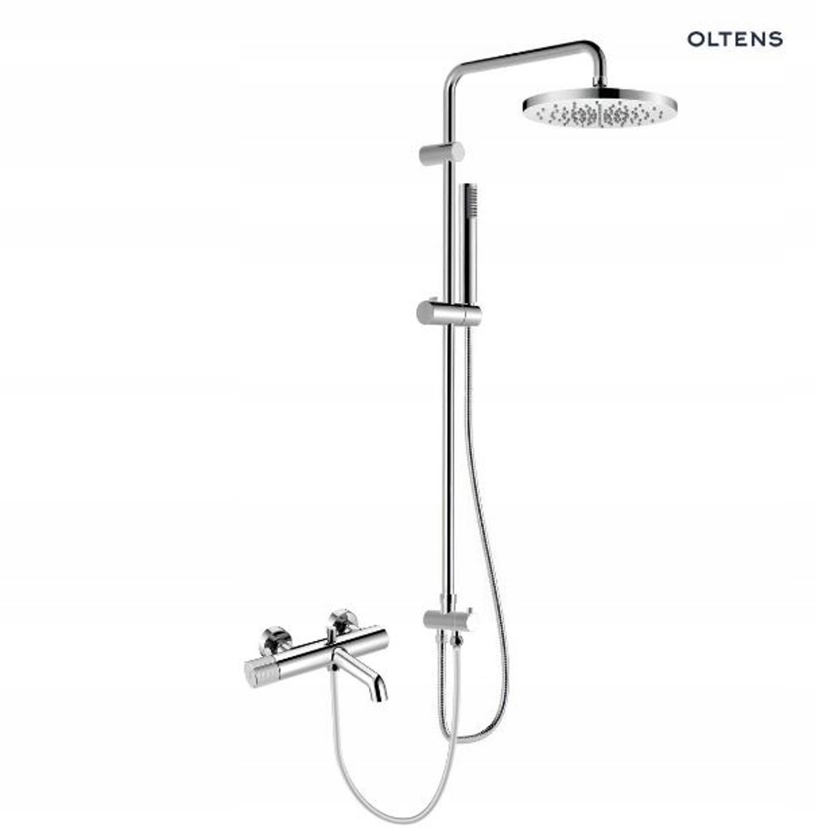 Oltens Hamnes Douche-Badkraan Set Opbouw Chroom