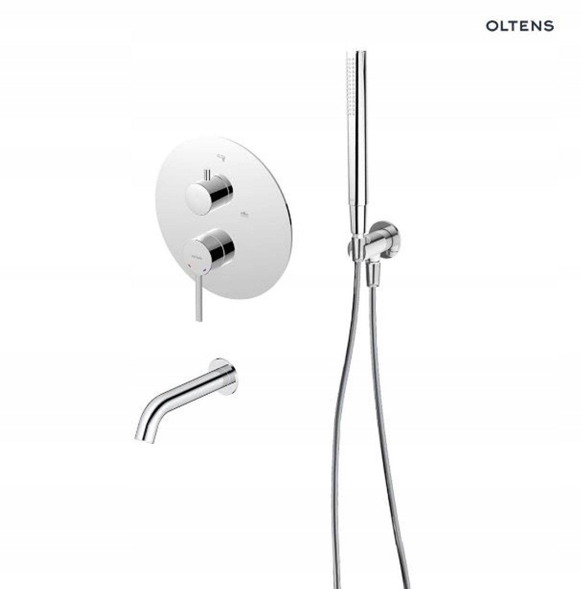 Oltens Rann Douche-Badkraan Set Inbouw Chroom