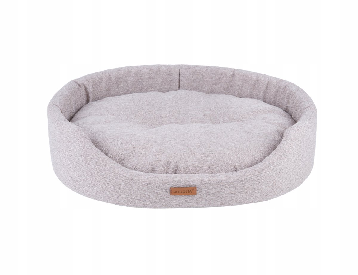 Amiplay van Montana Ovaal Hondenkussen - Beige, Mat M