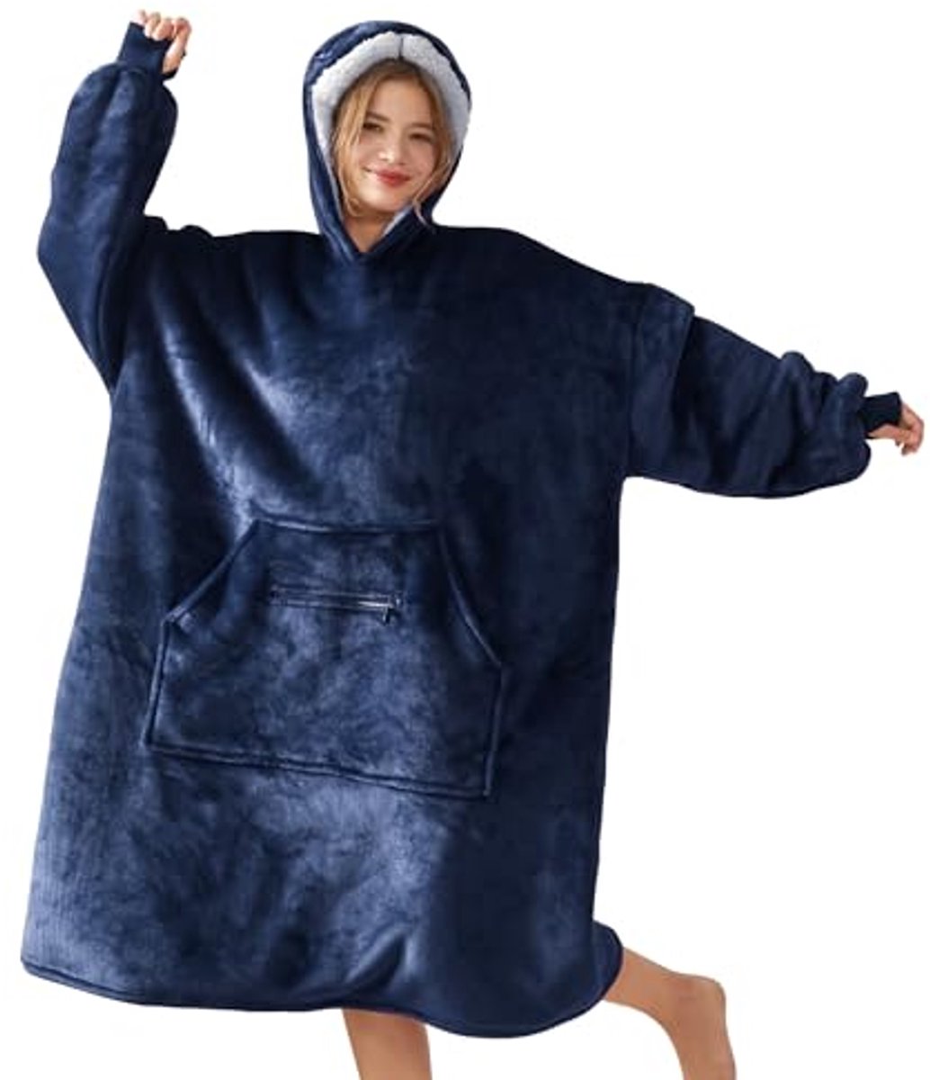Hoodiedeken met Mouwen voor Dames - Zachte en Warme Knuffelpullover Deken