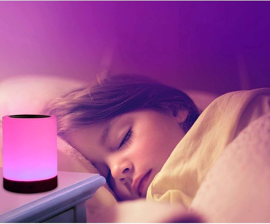 Nachtlampje - Kleurrijk creatief nachtkastje met houtnerf Omgevingslicht - Dimbare aanraaklamp voor babykamer - Geschikt voor nachtkastje, kinderkantoor, slaapkamer, woonkamer van TnYoYo — afbeelding 5