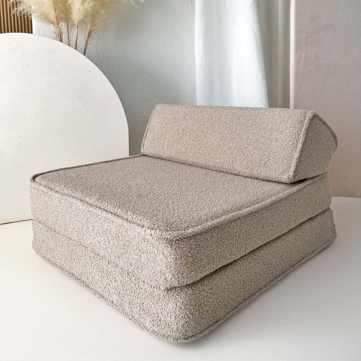 Bouclé Lounger - Beige Beige
