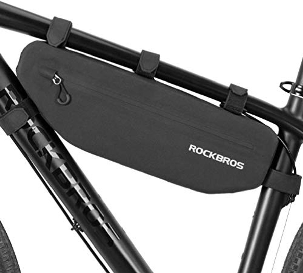 ROCKBROS Bicycle Bag Frame Waterproof Frame Bag Triangle Bag Triangle Bag Approx. 3L Black