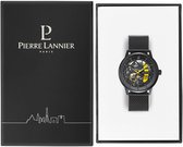 Pierre Lannier 338A449 - Horloge - Roestvrij staal - Zwart - 43 mm